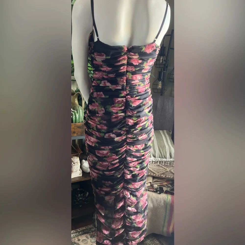House Of CB Ruched Floral Dress - Picture 3 of 7